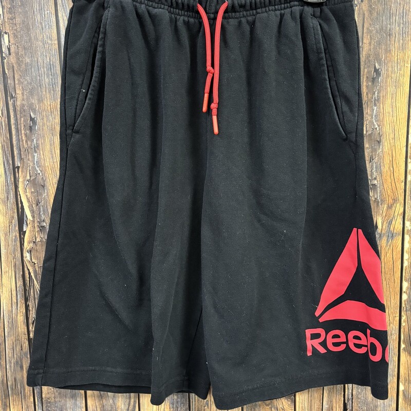 Red & Black Reebok Shorts, Size: 18