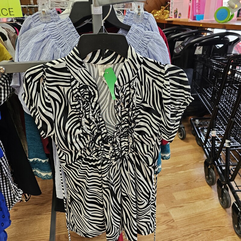 HEART SOUL SHIRT, ZEBRA, Size: SMALL