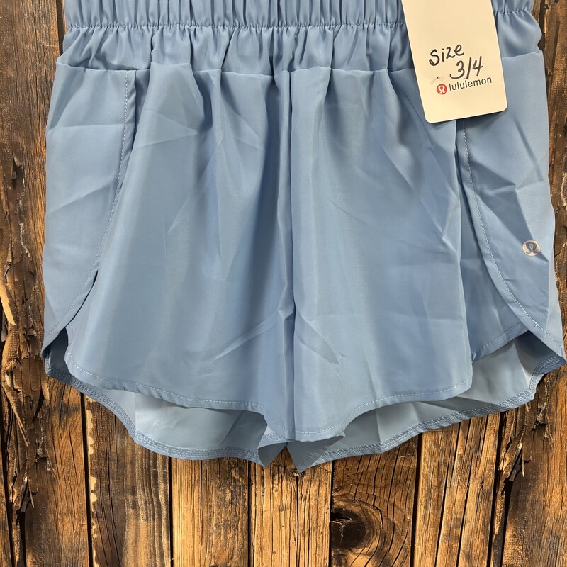 Blue Designer Shorts, Size: 3/4