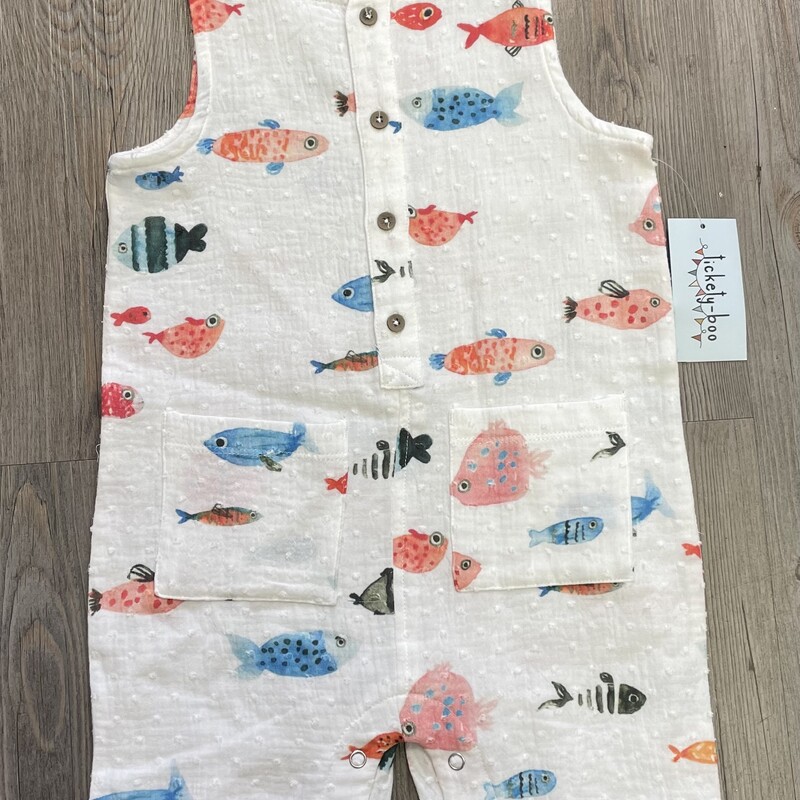 Tickety- Boo Romper, Fish, Size: 2Y
NEW