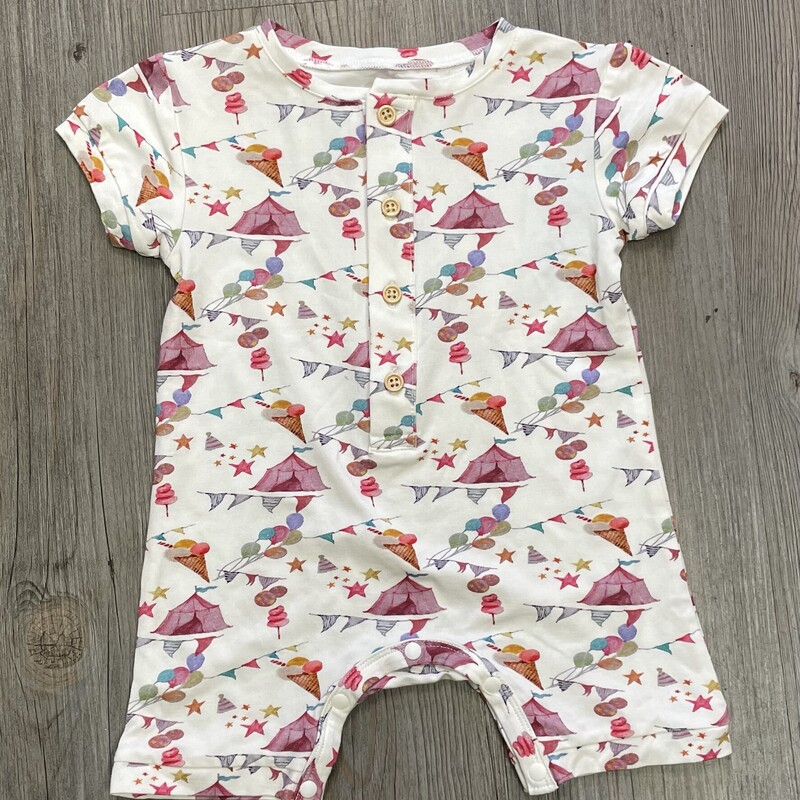 Tickety- Boo Romper, Carnival, Size: 6-9M
NEW