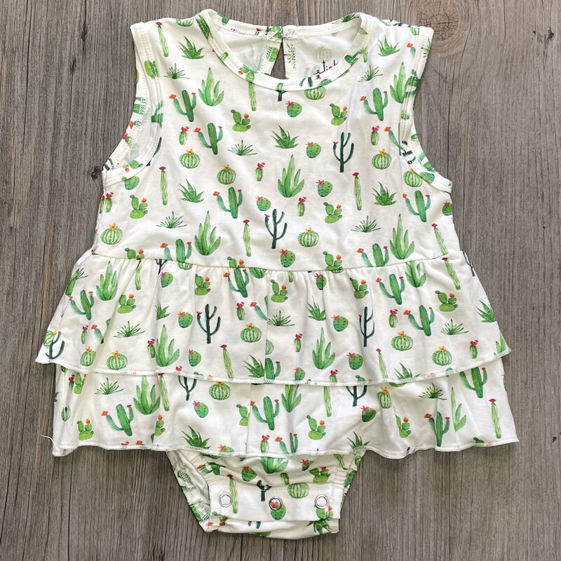 Tickety- Boo Ruffled Dress Cactus, 9-12M
NEW
