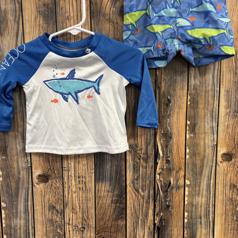 Shark Swim Set, Size: 6 Months