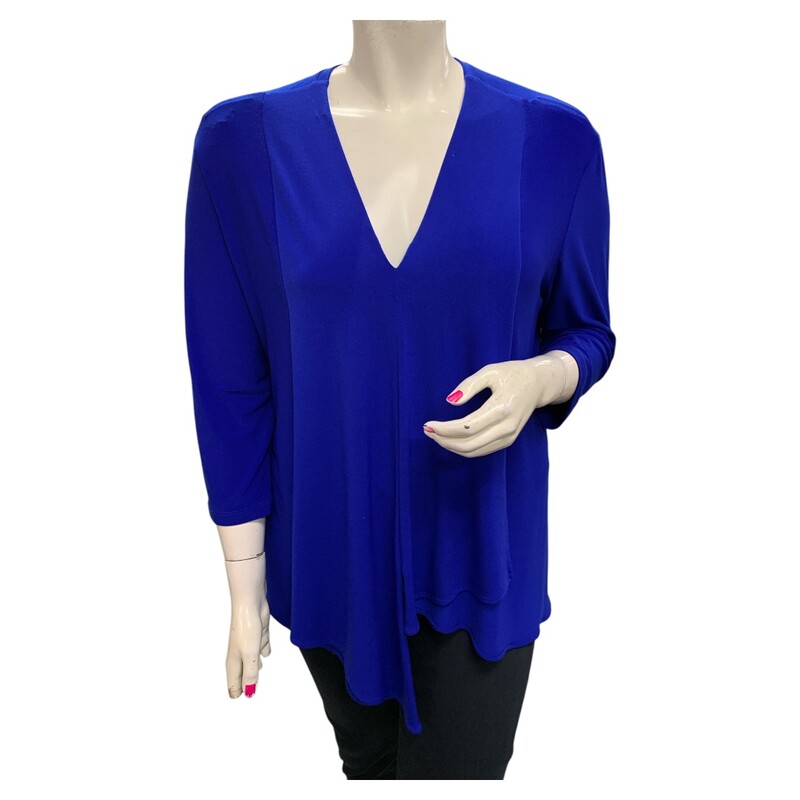 Joseph Ribkoff Top, Blue, Size: 2X