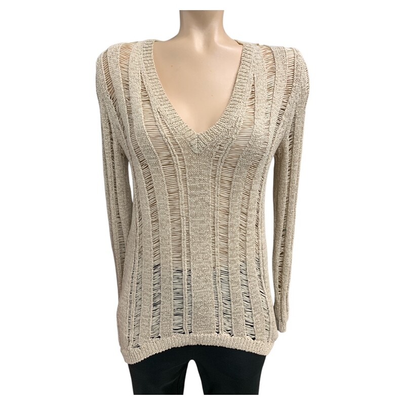 Michael Kors Top LS, Brown, Size: M