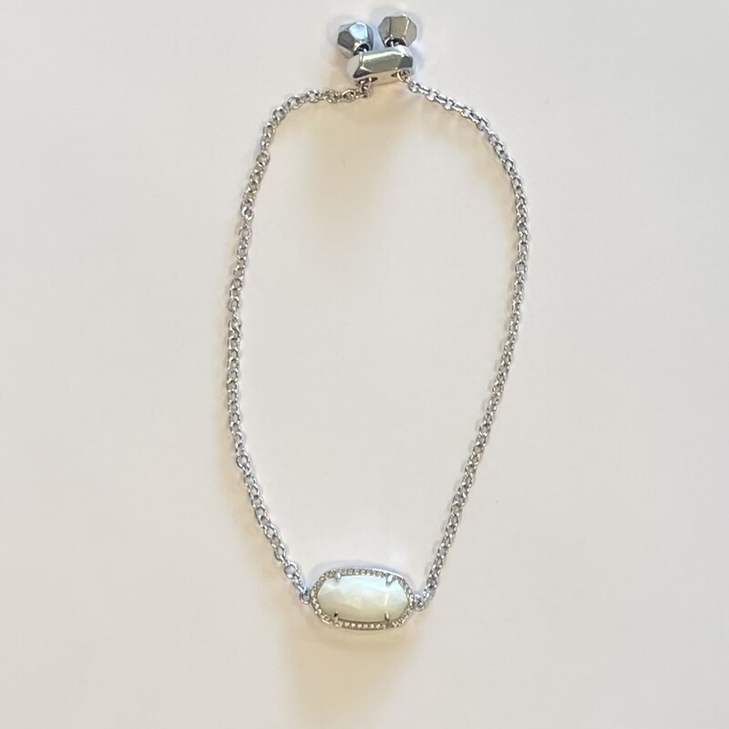 Rhodium M Pearl Bracelet