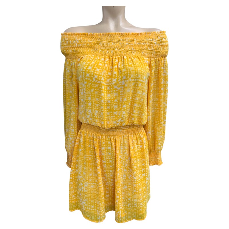 Michael Kors Dress, Yellw/wh, Size: M