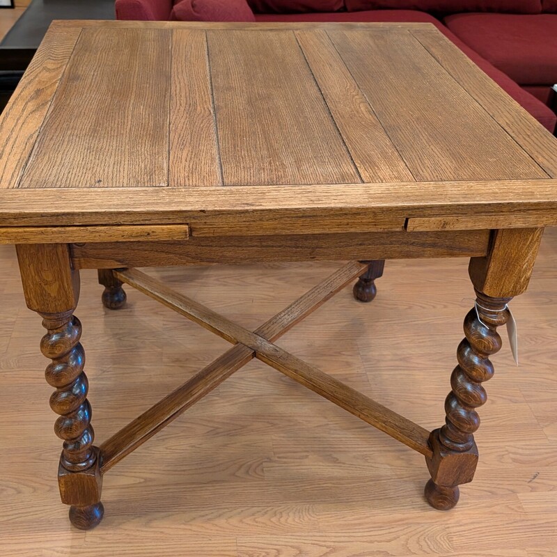English Barley Twist, Oak, 2 Leaf
36 x 36 x 30 h
pull out leaves 2-12inch