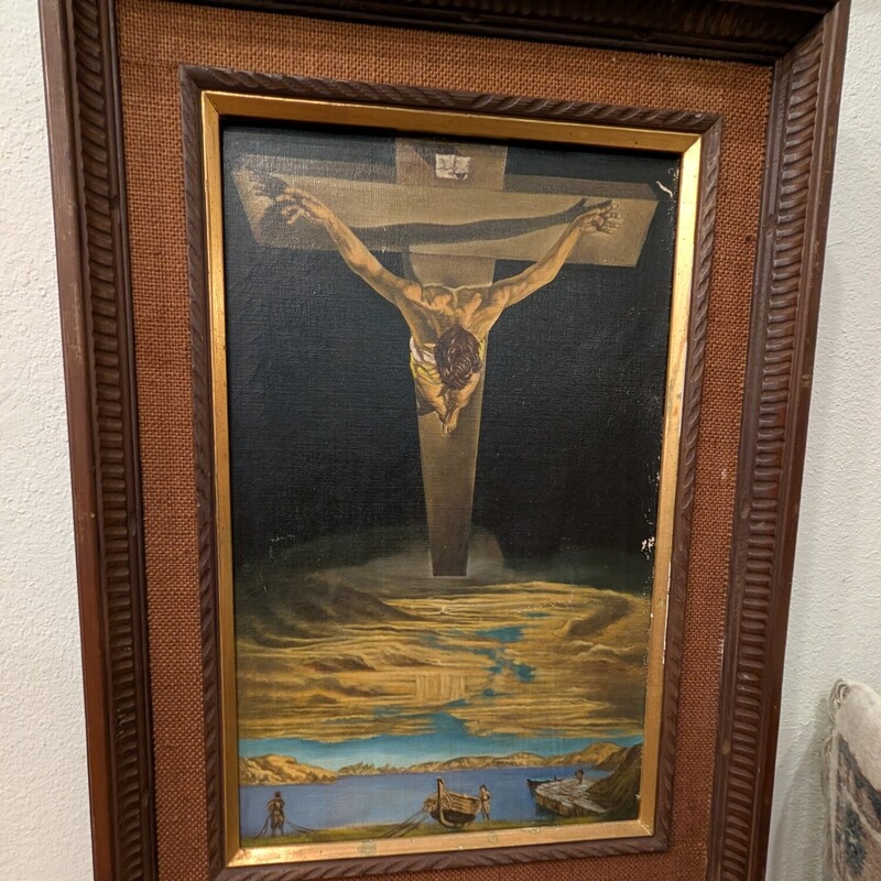 Repro On Canvas DALI, PAINTED, FRAMED
20 x 27
Christ of St John of the Cross 1951
Hand Painted- Salvador Dali did the original
