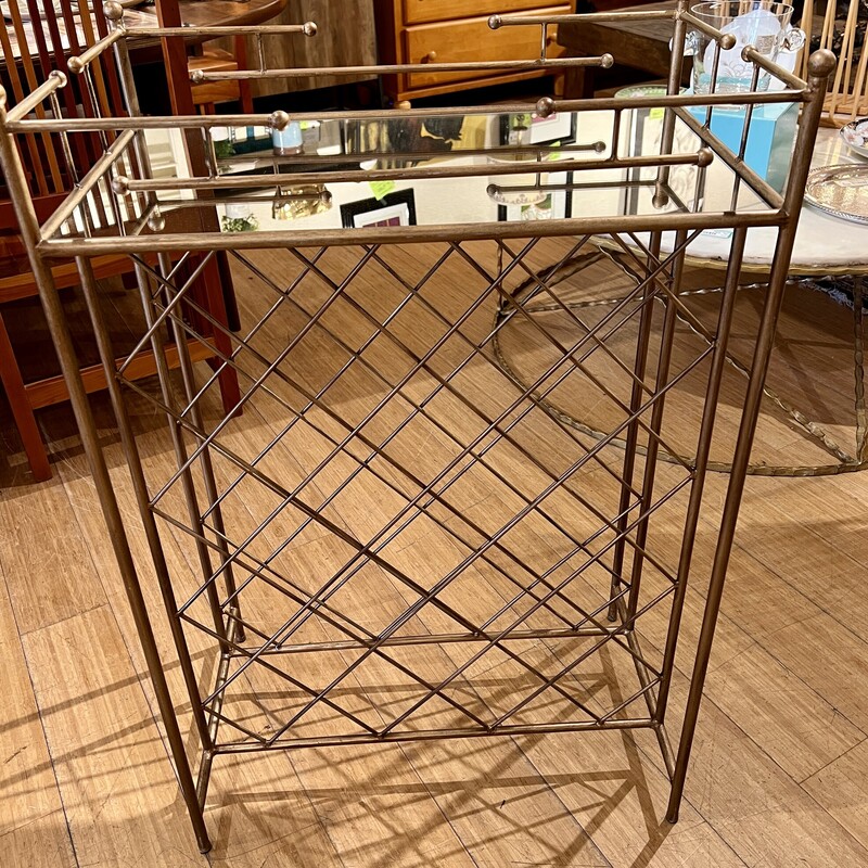 Bar Cart Mirrored Shelf Pier 1, Gold, Size: 24x14x36