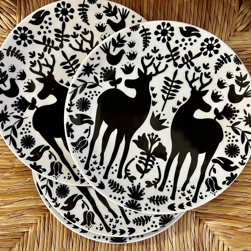 Plates Ballard Design Deer,
Size: 4 Pc Set