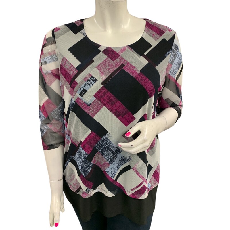 Mr Max Fashions, Blk/prpl, Size: 2X