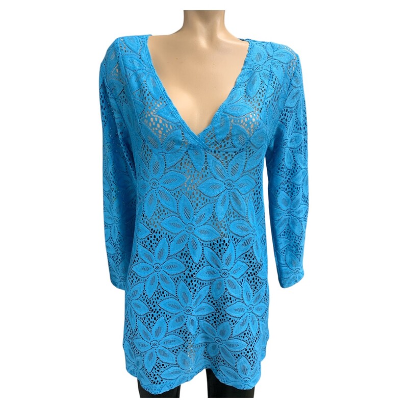 Mario Serrani Italy Top, Blue, Size: S