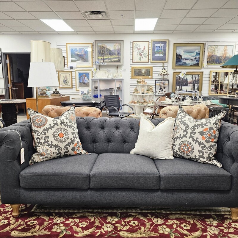 Roll Arm Tufted Sofa