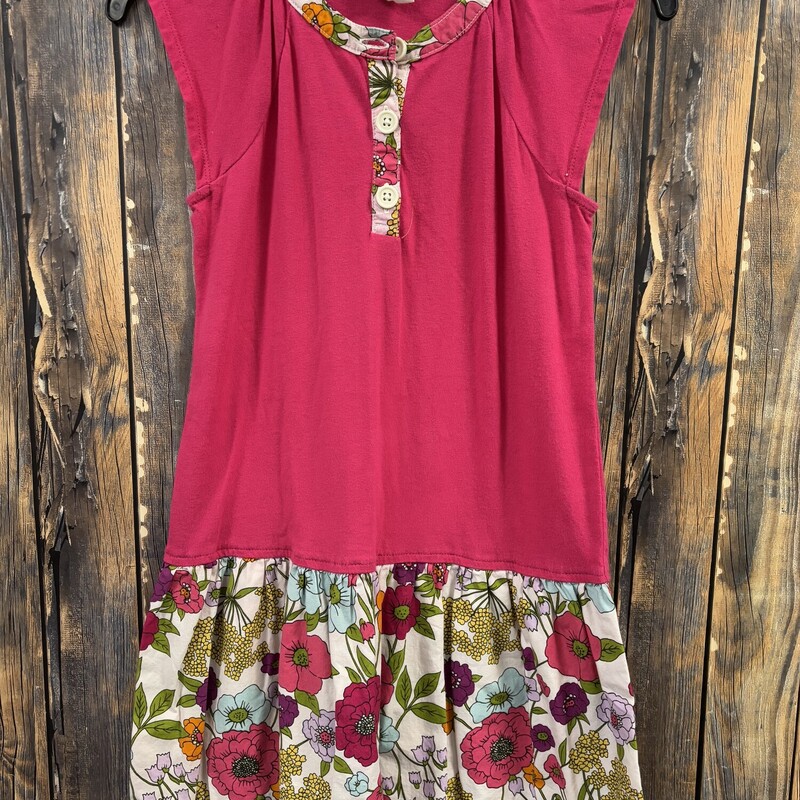 Pink Flower Dress, Size: 7/8