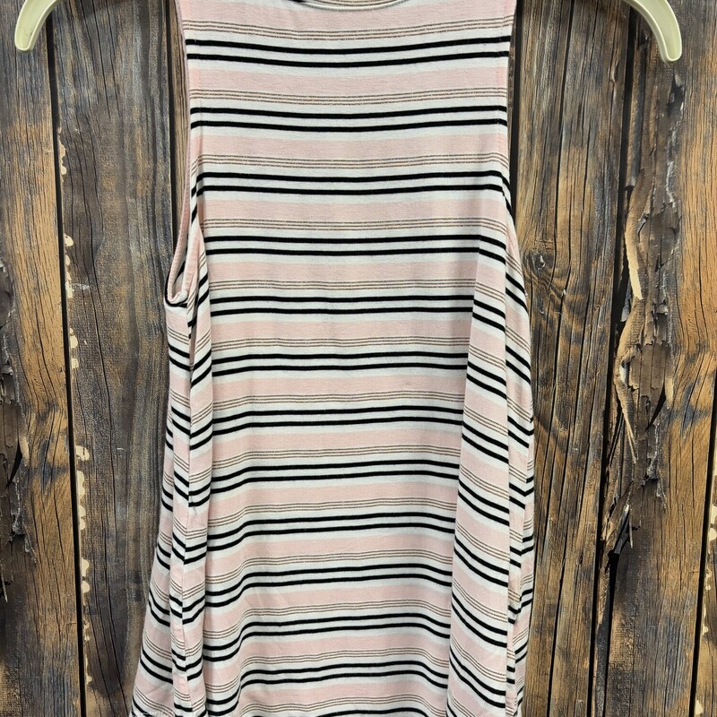 Pink Stripe Justice Tank, Size: 10