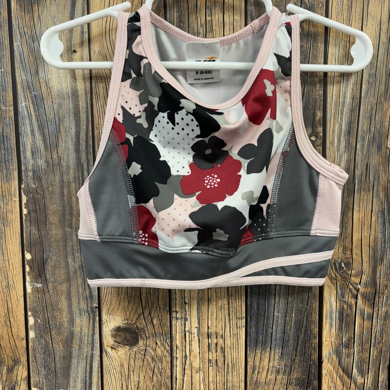 Flower Sports Bra, Size: 6/6x