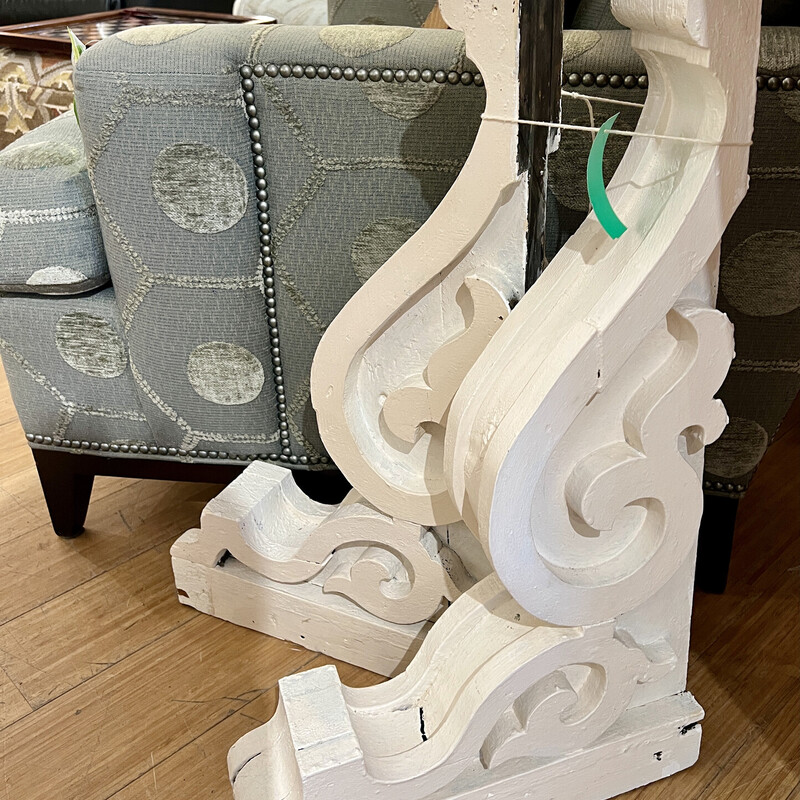Shelf Brackets Corbel, White, Size: PAIR