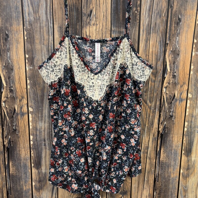 Crochet Floral Tank, Size: S