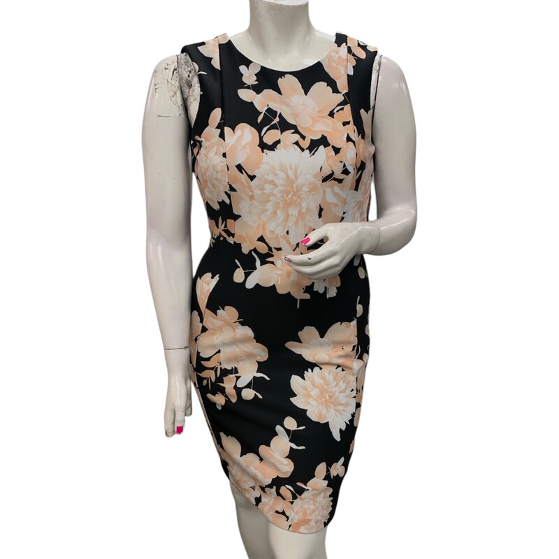 Calvin Klein Dress, Blk/peac, Size: L