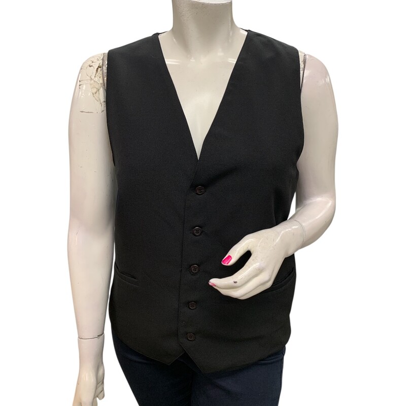 Town & Country Vest, Black, Size: 2X
