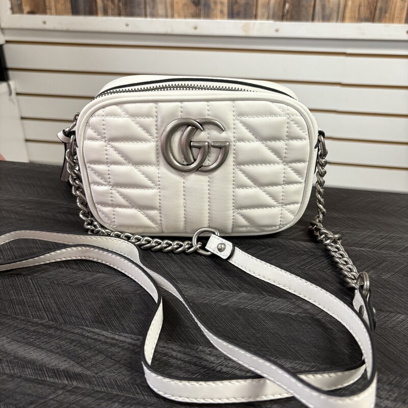 White Designer Purse, Size: Small