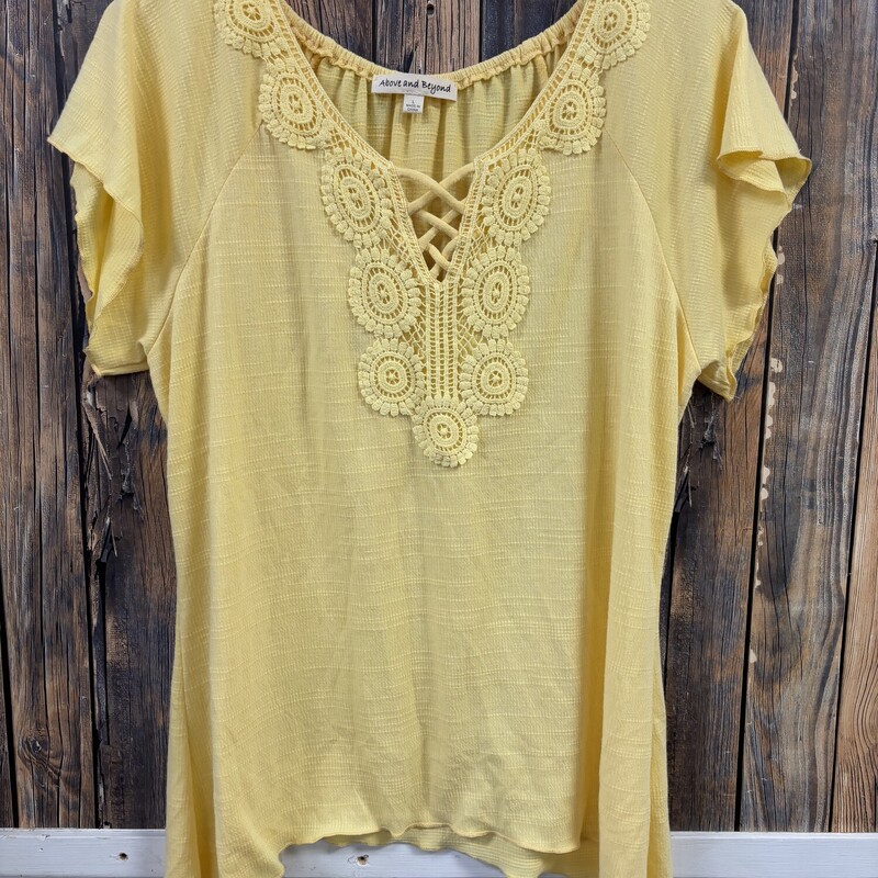 Yellow Cross Front Top, Size: L