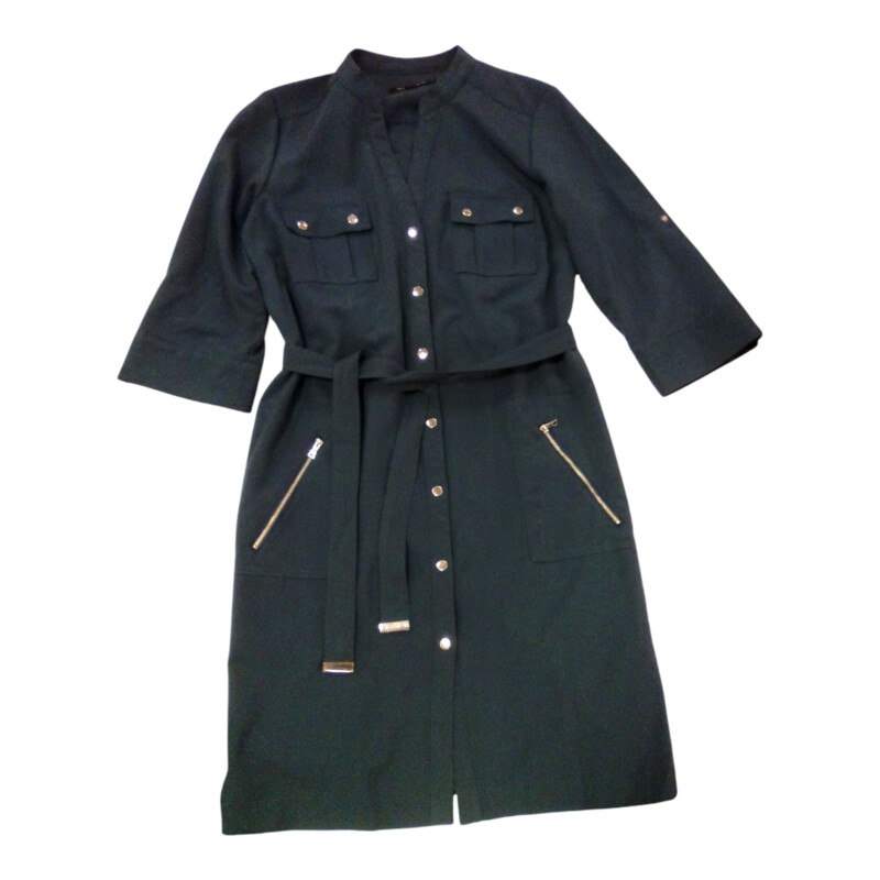 Dress: Blue Button-up