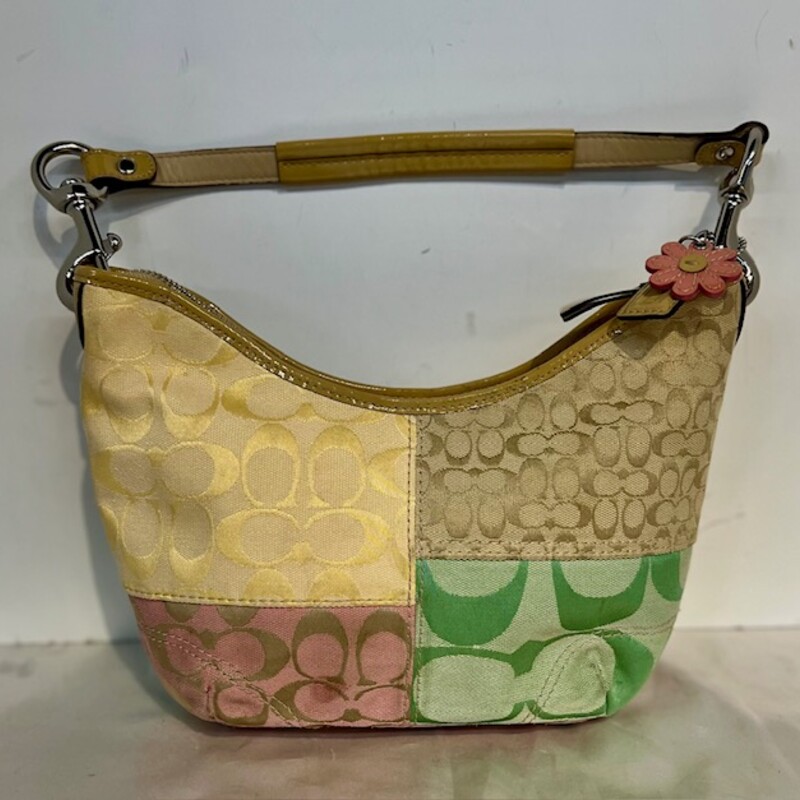 Coach Patchwork Shoulder Handbag
Yellow Pink Green
Size: 11x8H