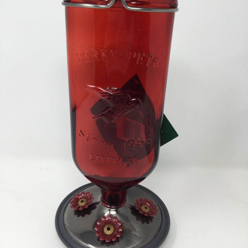 Glass Hummingbird Feeder