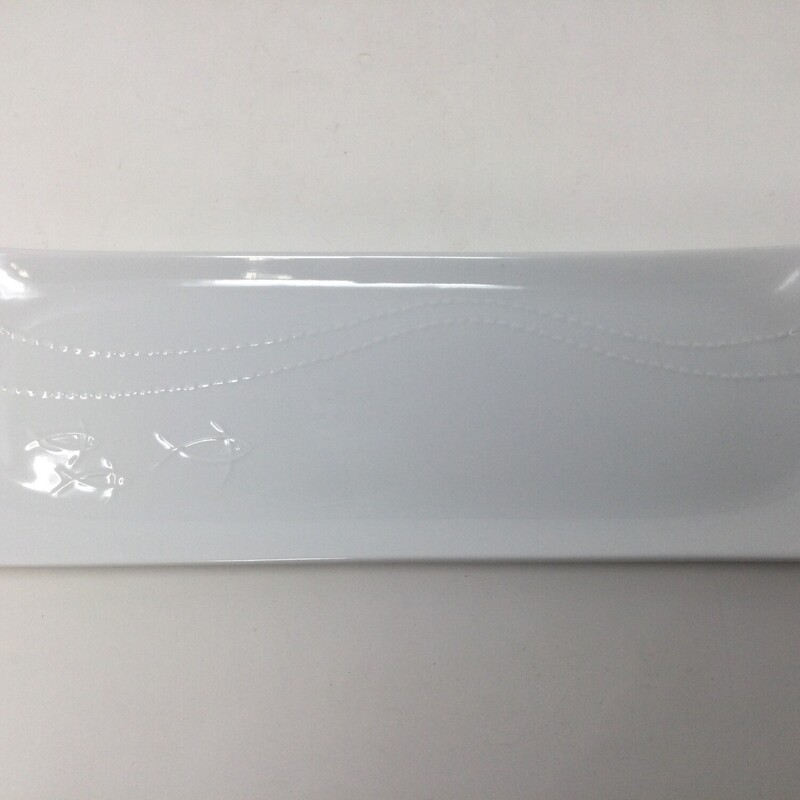 Crate & Barrell Fish Platter,
White,
Size: 14 X 4.75 In