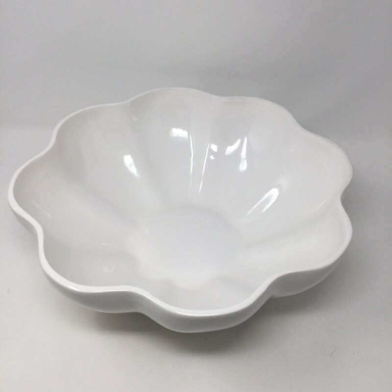 Ceramic Bowl Made In Portugal,
Cream,
Size: 14 In
