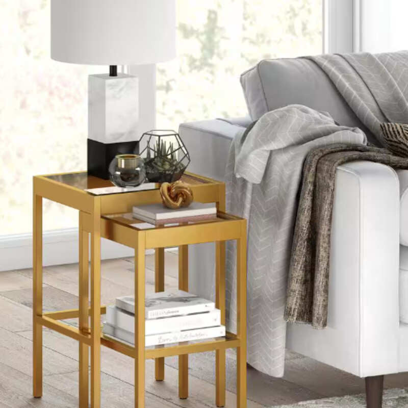 Alexis Brass Nest Tables
