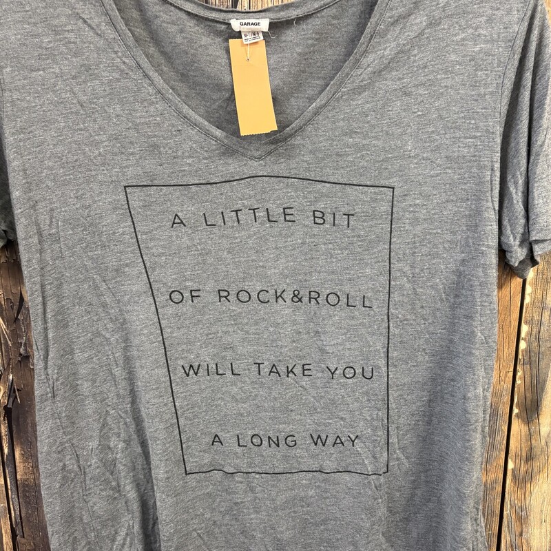 Grey Little Rock & Roll Tee, Size: L