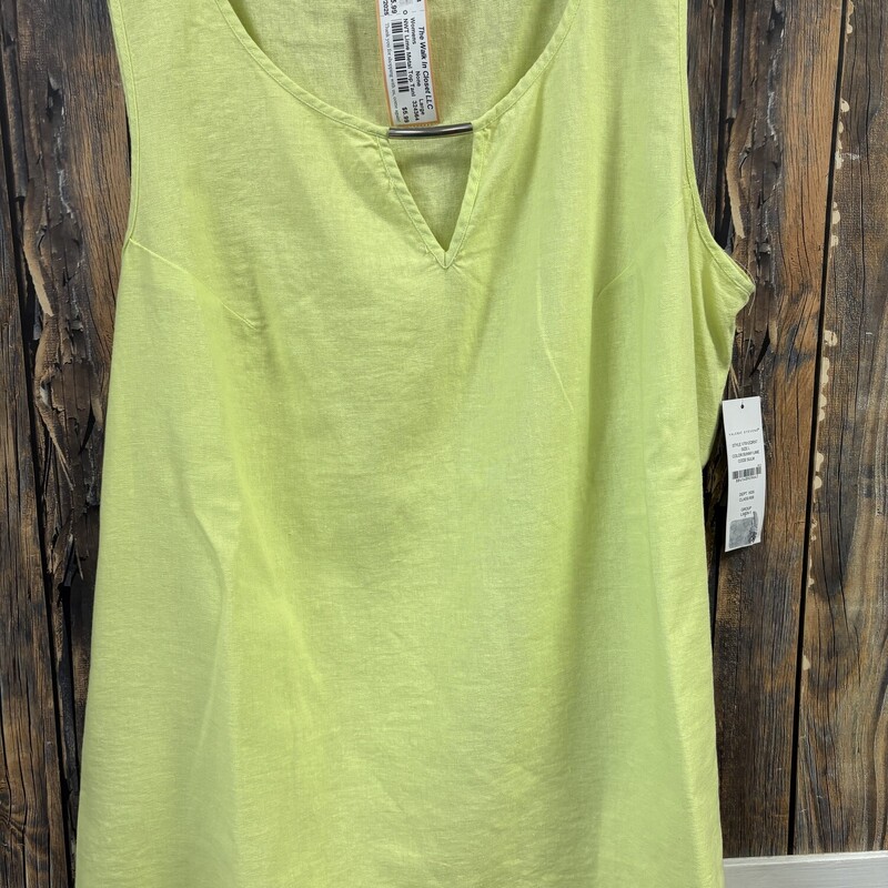 NWT Lime Metal Top Tank, Size: Large