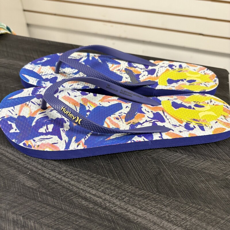 Hurley Flip Flops, Size: 10