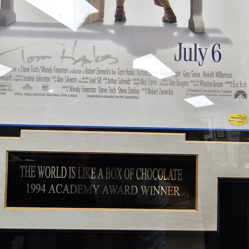 Signed Forrest Gump<br />
Size: 22x30in