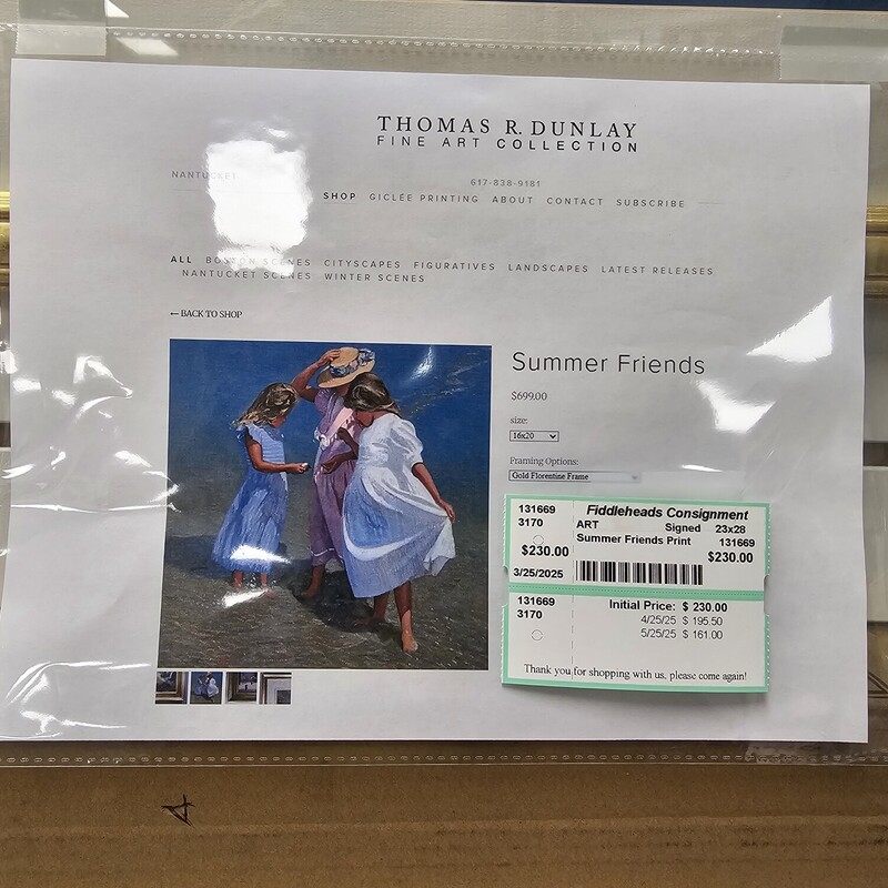Summer Friends Print, Signed<br />
Size: 23x28 Inches