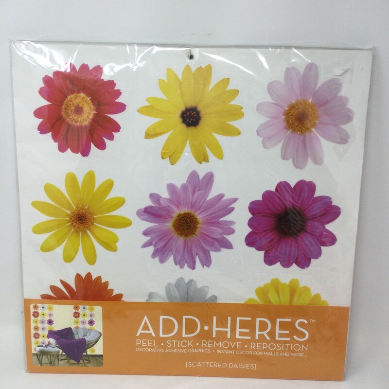 Peel & Stick Daisy Decor,
Size: Set Of 36