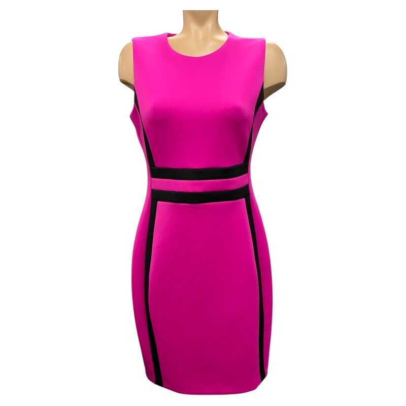 Calvin Klein Dress S8, Pink/blk, Size: M