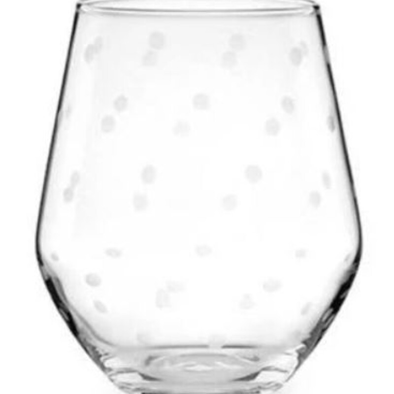 Kate Spade Dot Stemless Wine Glass
Clear
Size: 3x4H