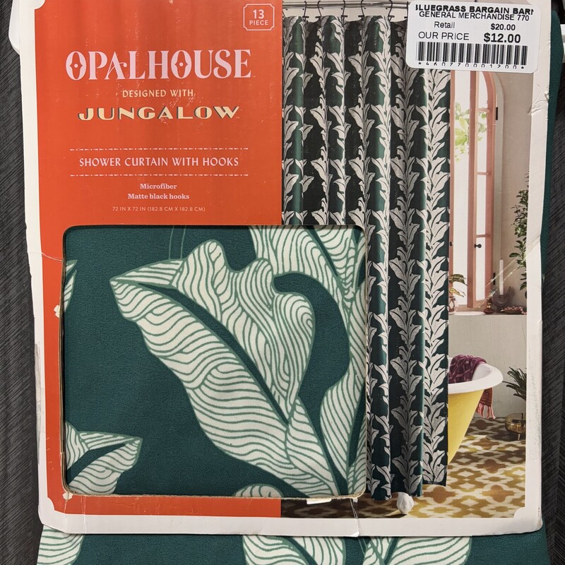Green Leaf Shower Curtain