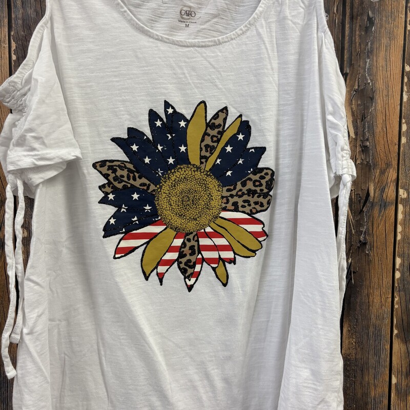 White Flag Flower Shirt