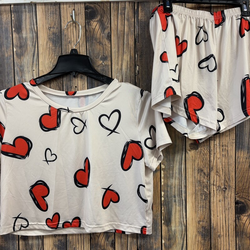 Heart PJ Set, Size: L