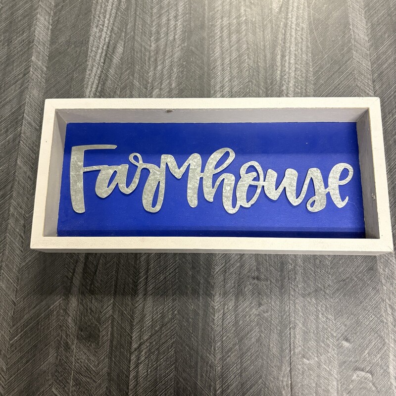 Blue Farmhouse Sign