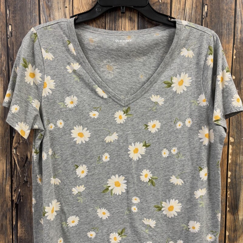 Gray Daisy Shirt, Size: M