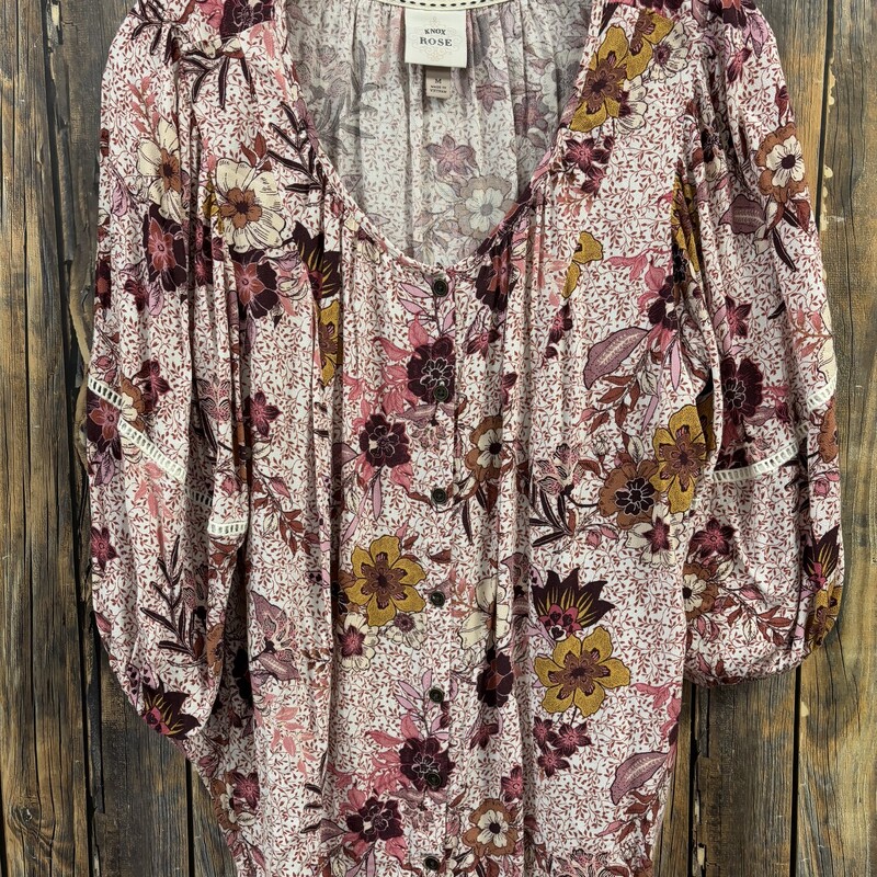 Knox Rose Floral Top, Size: M