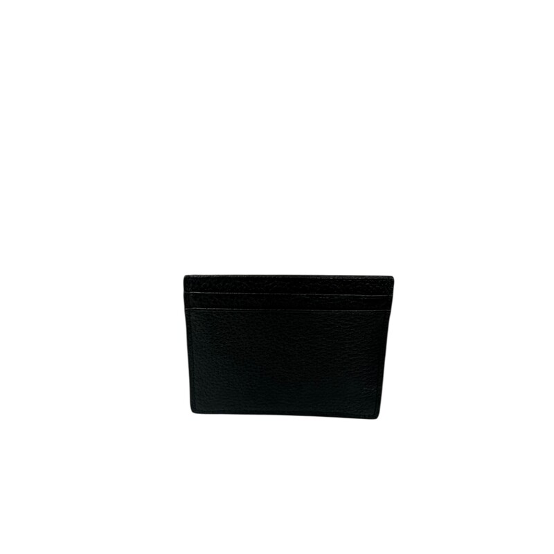 Christian Louboutin Kios Card Holder Leather  Black<br />
<br />
Dimensions: 4 L x 3 H inches<br />
<br />
In very good condition. Very faint scratches on the rubber.<br />
<br />
Comes with original dust bag and box.