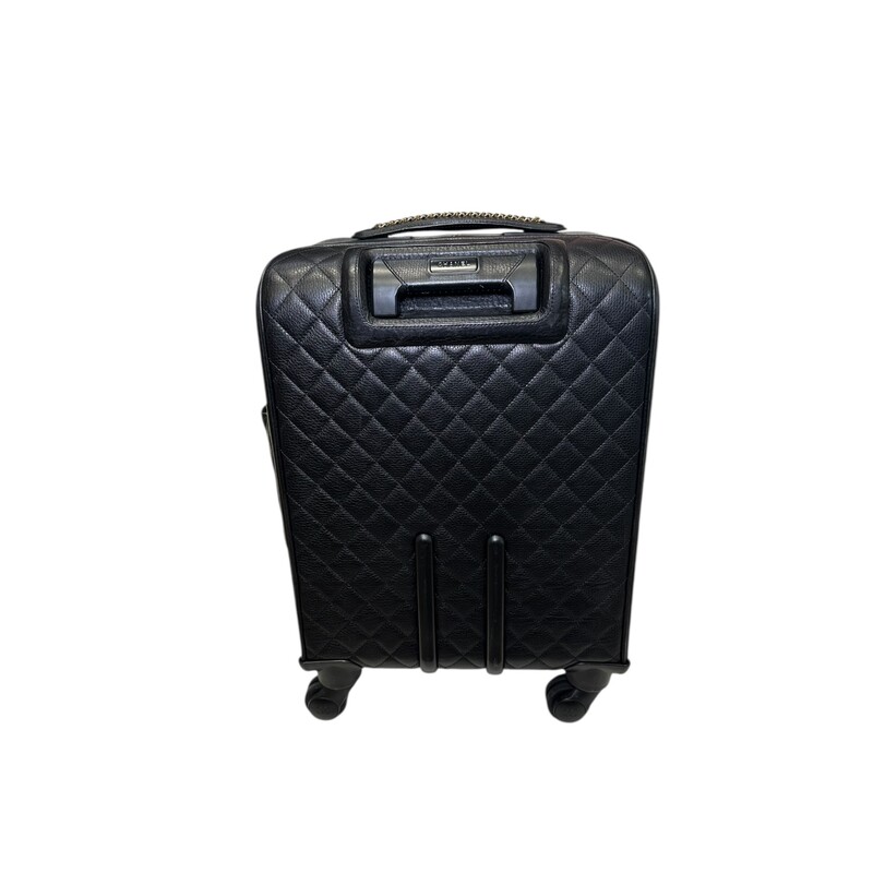 Chanel Calfskin Leather Quilted Coco Cases Trolley<br />
<br />
Serial Code:23382294<br />
<br />
Dimensions:<br />
Handle Drop: 19 inches<br />
Heigth: 19 inches<br />
Width:14.25 inches<br />
Depth: 8.75 inches<br />
<br />
In very good condition. Some minor scratches on the leather.<br />
<br />
Does not come with original dust cover or box.