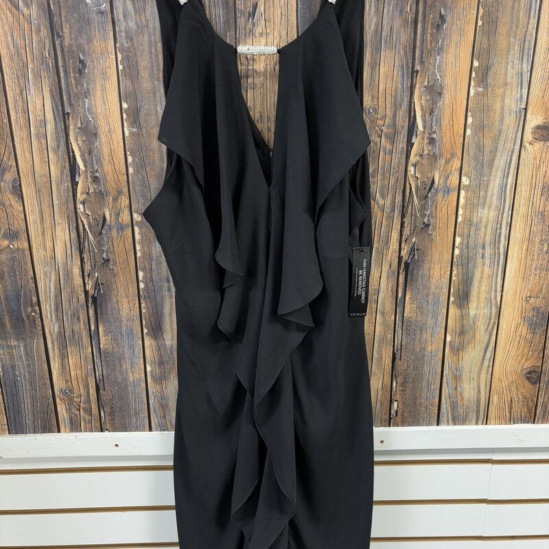 NWT Black & Silver Dress, Size: 12